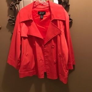Orangish/coral 3/4 sleeve jacket